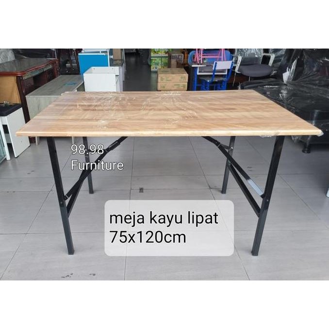 NEW - Meja Kayu Lipat - Meja Cafe - Meja Minimalis 75x120cm - Murah Medan