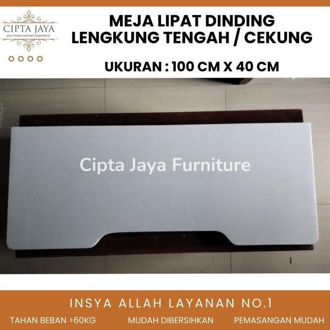 NEW - Meja Lipat Dinding Furnitur Kamar Estetik Meja Laptop Meja Gantung LENGKUNG TENGAH Minimalis M