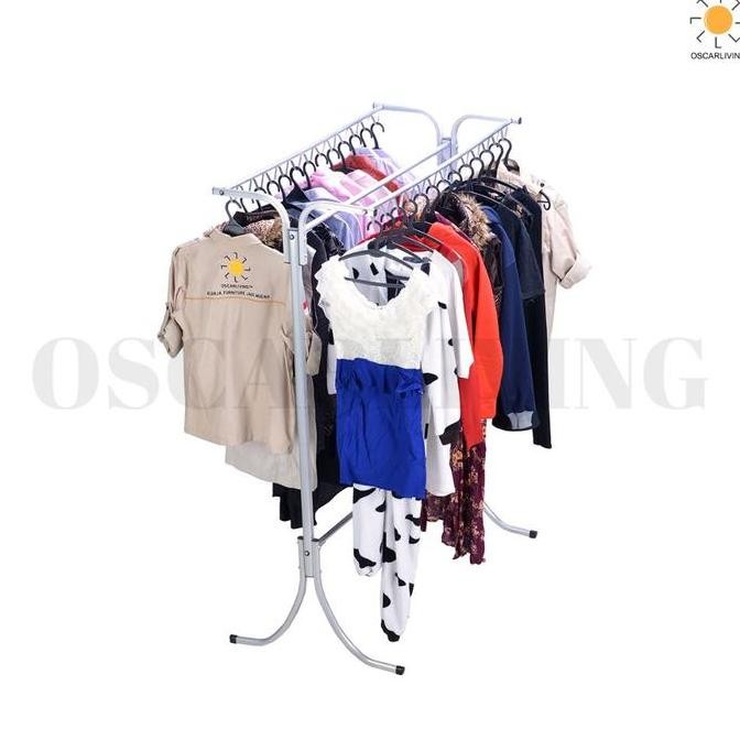 NEW - Jemuran Pakaian Gawang Capstok Hongkong Jemuran Baju Gantung Alumunium