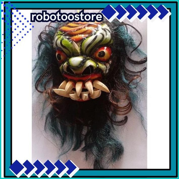 MURAH Topeng Buto Gedruk Mainan Anak Seram Asli Kayu