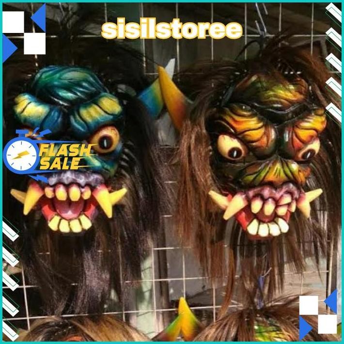 COD READY Topeng Buto Ijo / Topeng Gedruk Mika / Topeng Tradisional Gedruk Mika / Topeng Rampak Buto