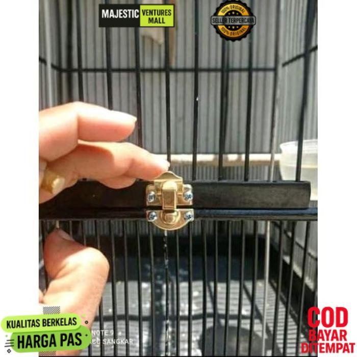 Premium Kunci Pintu Sangkar/Kunci Slorokan Bawah Sangkar Kunci Jepit Multifungsi Diskon