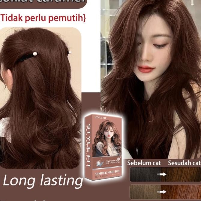 Bahan Style Fit Cat Rambut Tahan Lama 200Ml Tidak Merusak Rambut Cat Sendiri Di Rumah Menutup Ubanha