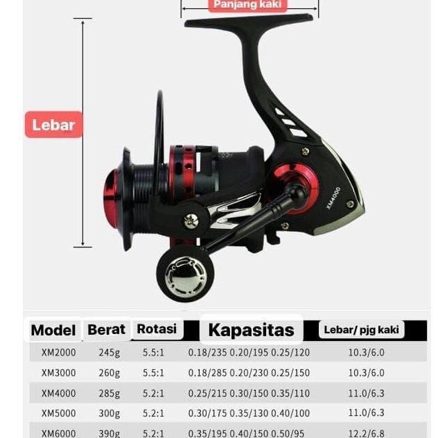 REEL ONE WAY POWER HANDLE METAL HANDLE REELSKING XM 13 plus 1 BB 4000
