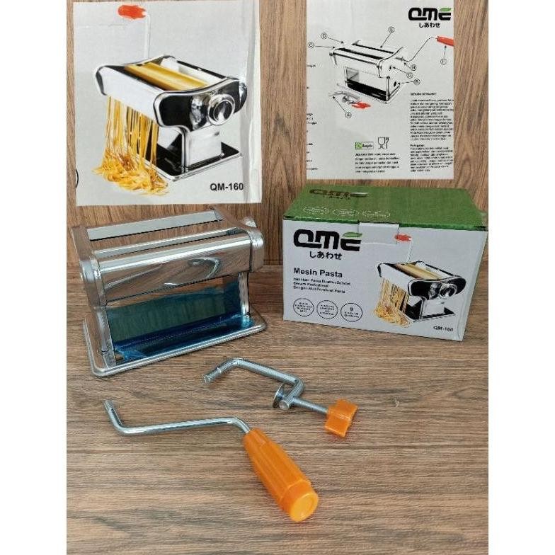 100% Ori Qme Pasta Maker Atlas Gilingan Mie Molen Pangsit Cetakan Mie Penggiling Pencetak Pasta Kue 