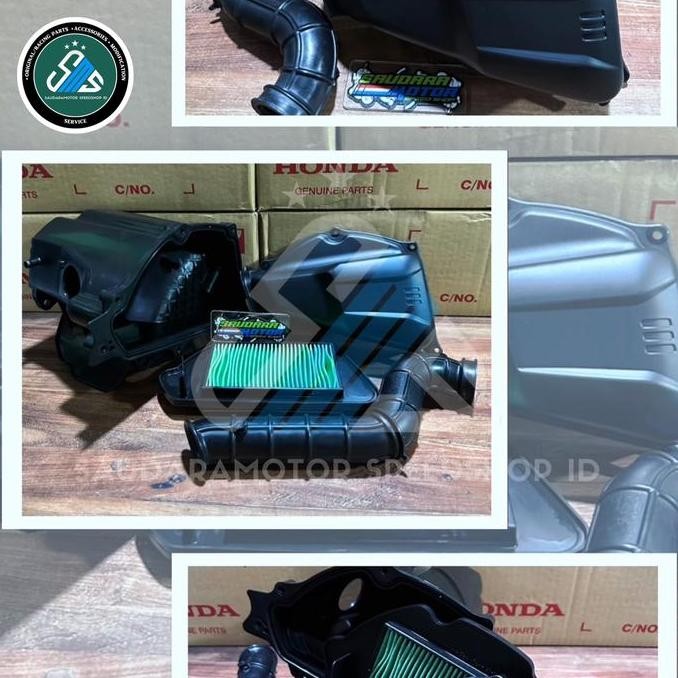 [Full Set] Bak Cvt Honda Airblade Thailand & Boks Filter Luar/Dalam-Busa Filter Udara-Selang Angsa H
