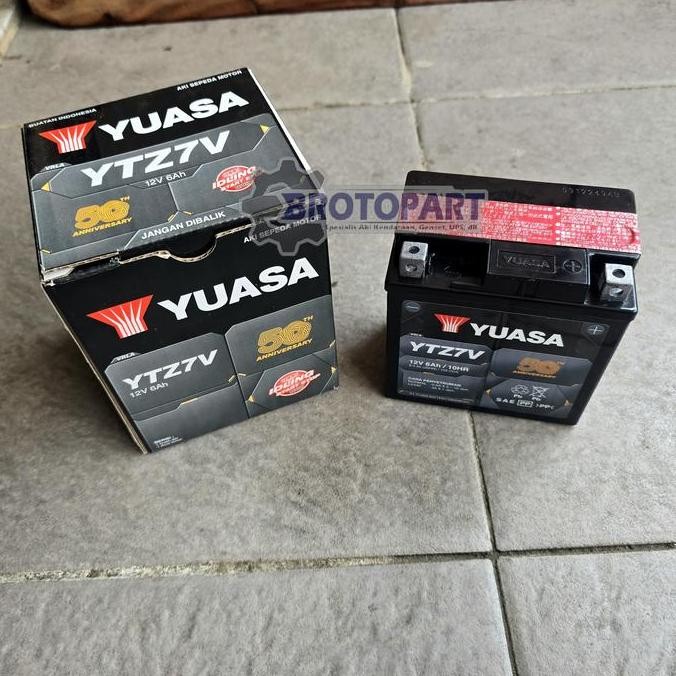 Aki Motor Kawasaki Zx10R Yuasa Ytz7V Mf Aki Kering 12V 6,3Ah