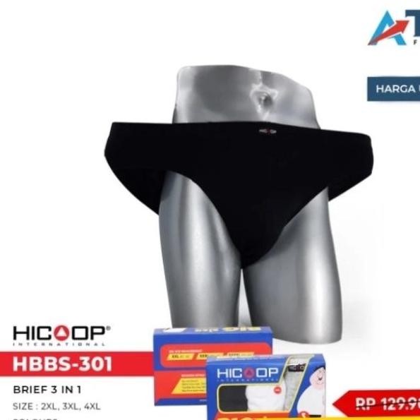 Promo celana dalam hicoop BIG SIZE 2 XL 3XL DAN 4XL SEKOTAK ISI 3PCS COD