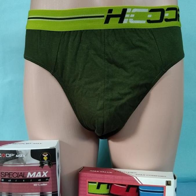 Promo celana dalam pria hicoop special max sekotak isi 3pcs size M L COD