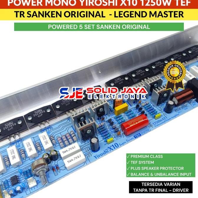 Kit Power Yiroshi X6 Mono 750W Tr Sanken Asli A1494 C3858 - Driver Power Yiroshi X6 Mono Legend Mast