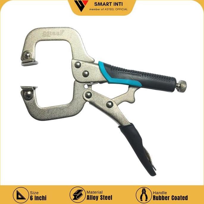 Tang Jepit Catok Kunci Mini Locking Plier C Clamp Swivel Lock Tang Jepit Catok - Tang Catok - Tang J