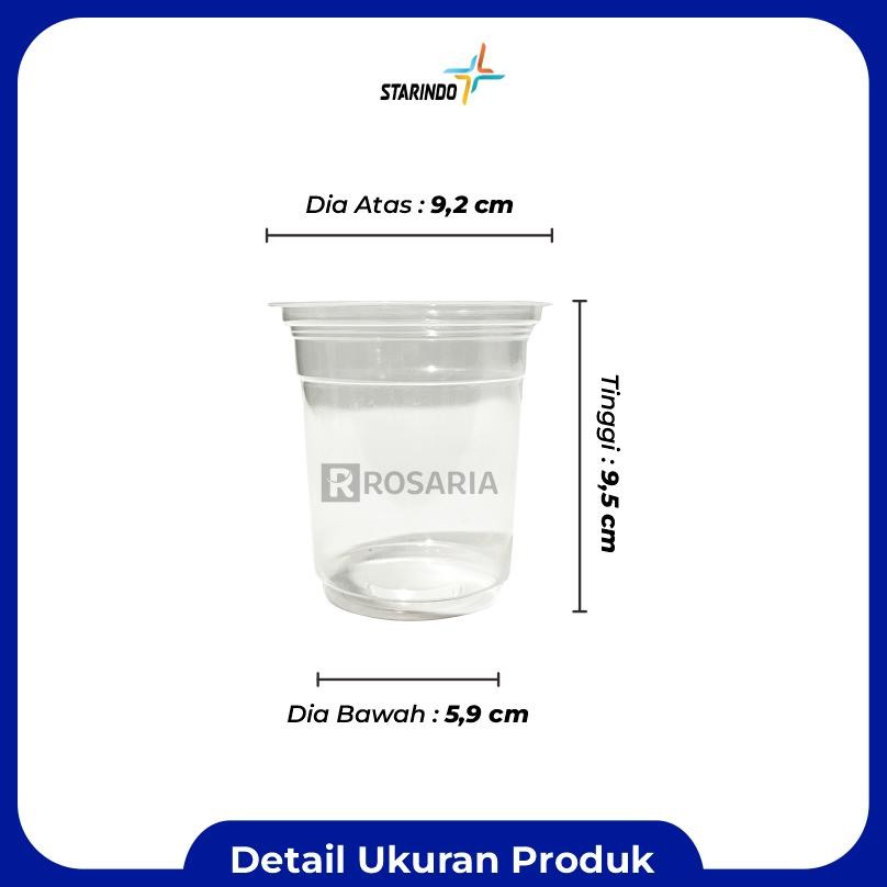Cup Polos Datar 12 Oz Starindo 5 Gr Plastik Bening Gelas Minuman Trending
