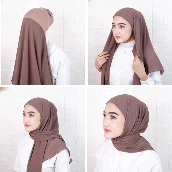 Promo Hijab Segi empat Instan Plus Inner Ceruty Babydoll/Segi empat Inner Ceruty/Segi empat Simpel C