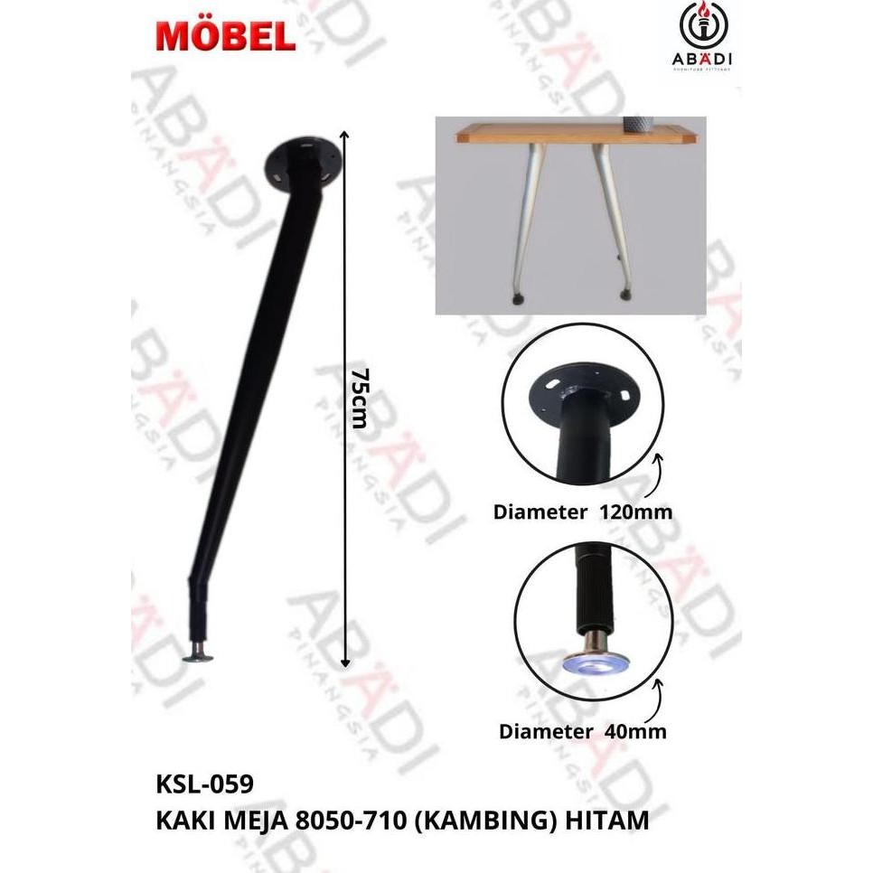 PROMO - KAKI MEJA 8050-710 (KAMBING) HITAM