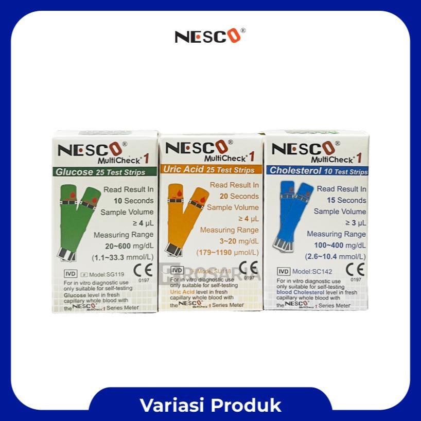 Strip Gula Darah Nesco Stik Gcu Glucose Tes Gula Darah Baru