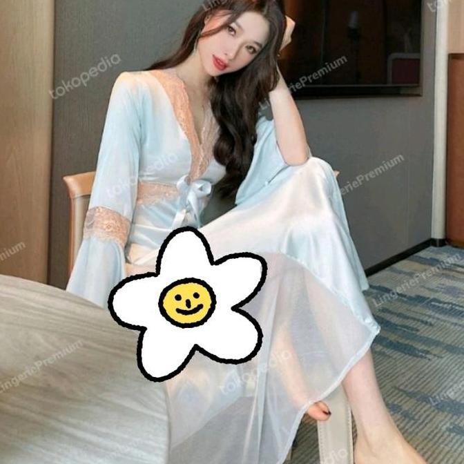 TERLARIS - lingeriexlingerie premium lingeri sexy satin lengan panjang
