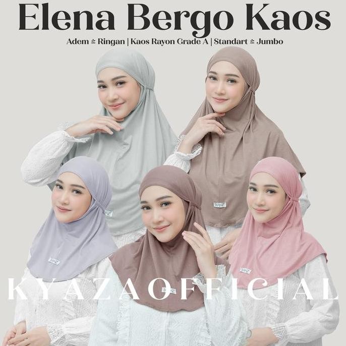 Promo KYAZA - Elena instan Hijab Instan (Bergo Instan Tali Rayon) COD
