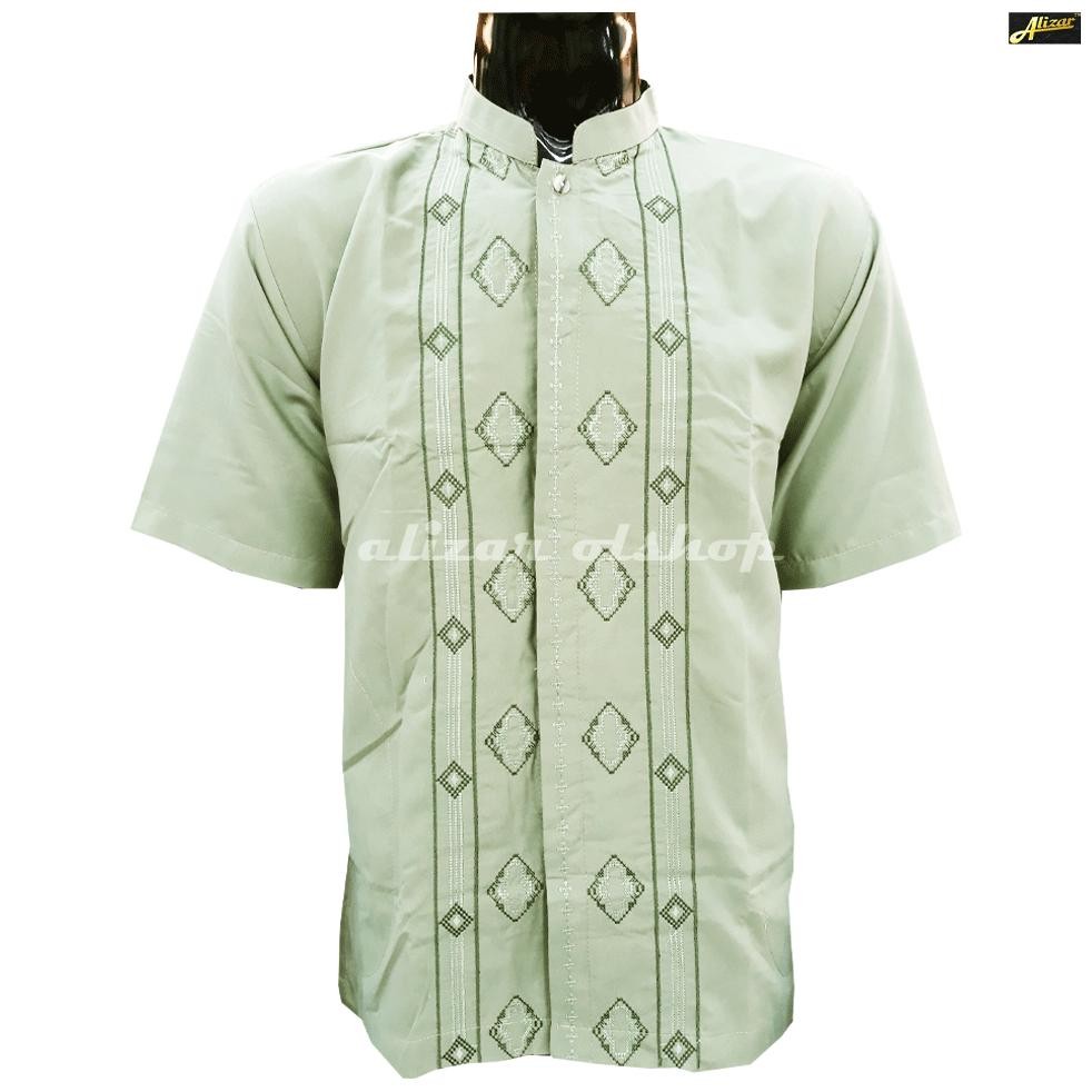 Trendy Baju Koko Pria Dewasa Lengan Pendek, Baju Koko Muslim Dewasa Lengan Pendek, Koko Bordir Lenga