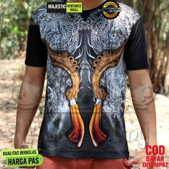 Promo Kaos 3D Macan Putih, Maung Bodas, Kujang, Siliwangi, Padjajaran Prermium
