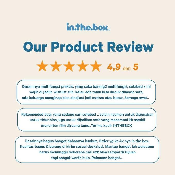 INTHEBOX Sofabed X | Free Bantal