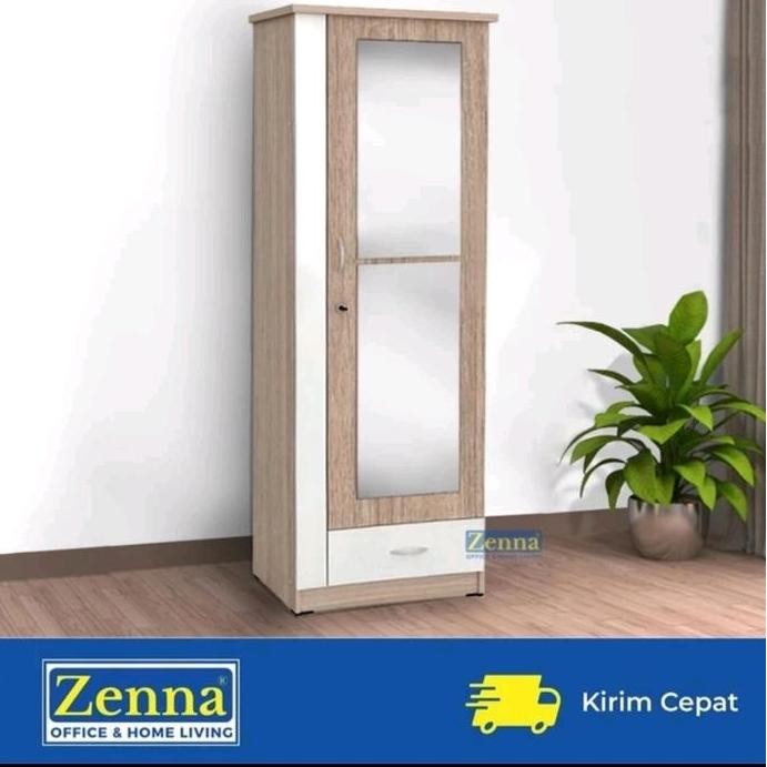 Zenna Lemari Pakaian 1 Pintu Cermin / lemari baju 1 pintu