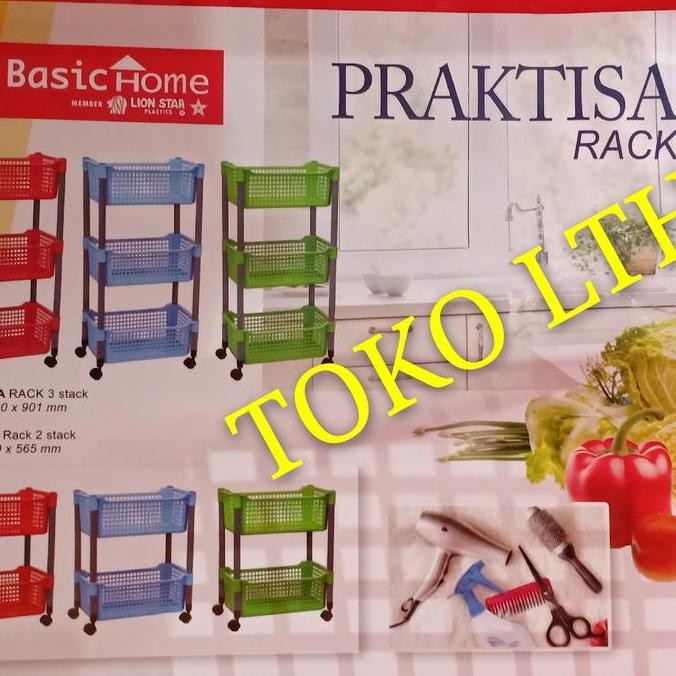 RAK SERBAGUNA SUSUN 3 RODA / RAK DAPUR / KERANJANG SUSUN / RAK DOKUMEN