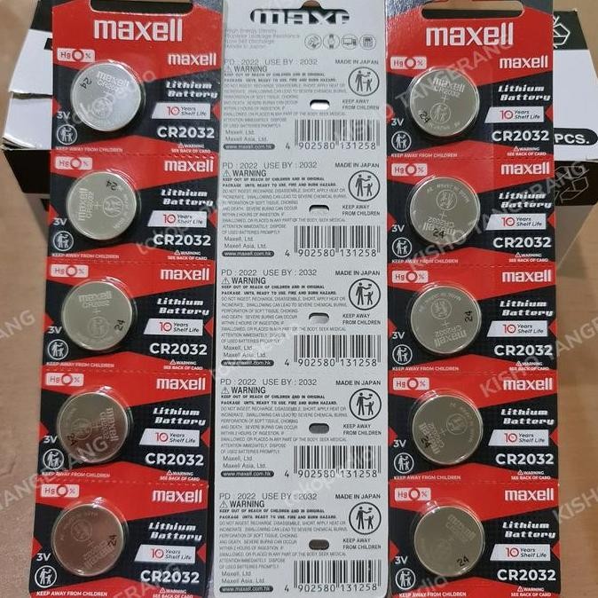 Baterai 3V Maxell CR2032 CR 2032 Original