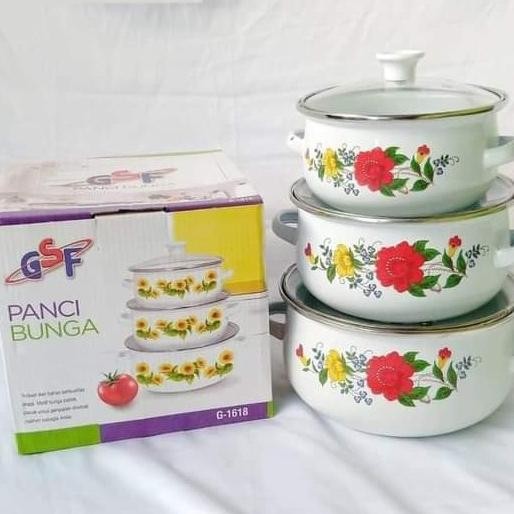 Berkualitas PANCI SET 3PCS / PANCI BUNGA GSF / MANGKUK SET SERBAGUNA 3PCS GSF G 1618 / GSF1618 / GSF