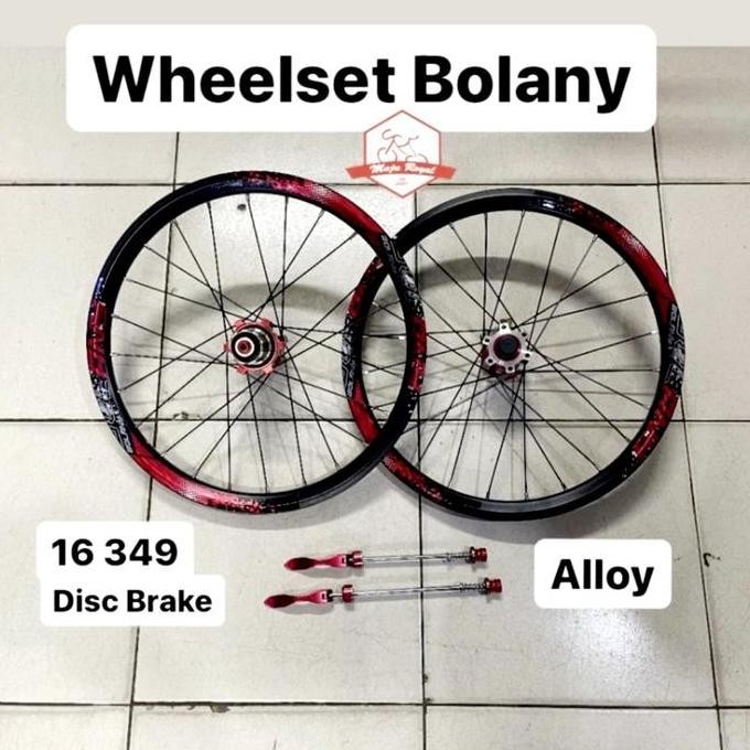 TERBARU Wheelset 16 349 Bolany Disc brake Alloy Jangkrik Ringan Sepeda lipat