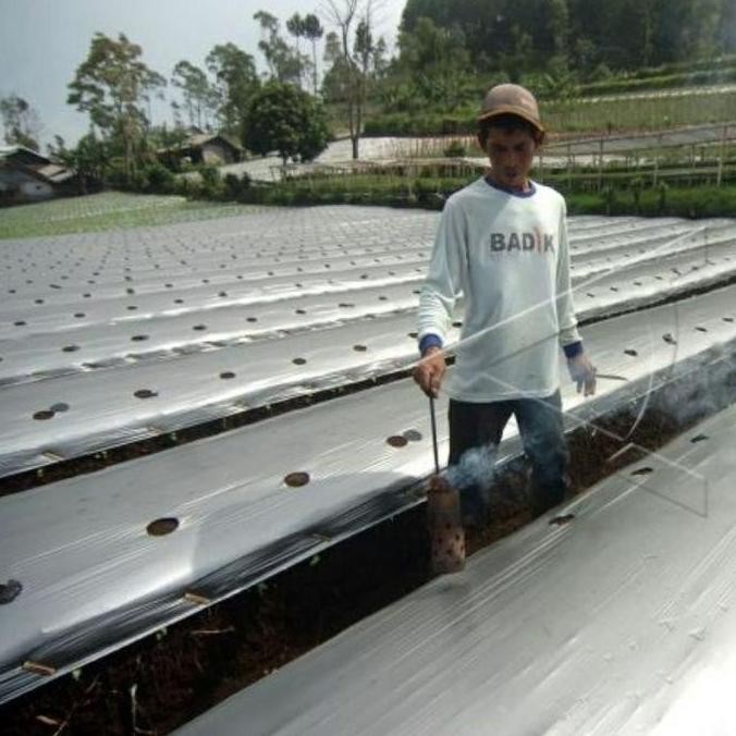 Mulsa plastik 120cm 100cm 80cm .berat 5kg Plastik hitam silver. plastik kebun. plastik sawah     #Pl