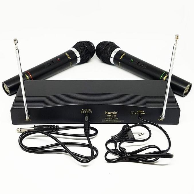 Homic Microphone Mic Double Wireless Hm-306 Karaoke