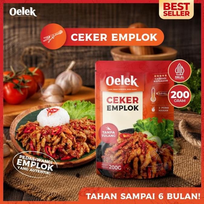 Ceker Emplok Mercon Tanpa Tulang / Ceker Mercon Pedas /  Lauk Siap Saji .