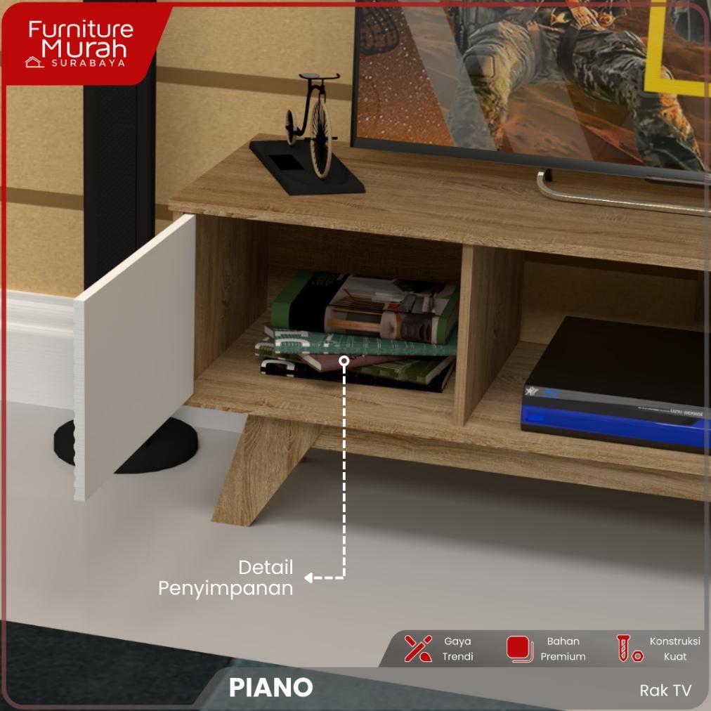 Furniture Murah Surabaya - Rak TV Minimalis Piano Series Rak TV Kokoh Tahan Lama Rak TV Modern Rak T