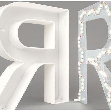 Tulisan Huruf Akrilik Nyala LED Neon Box Letter Huruf Timbul 5 Huruf