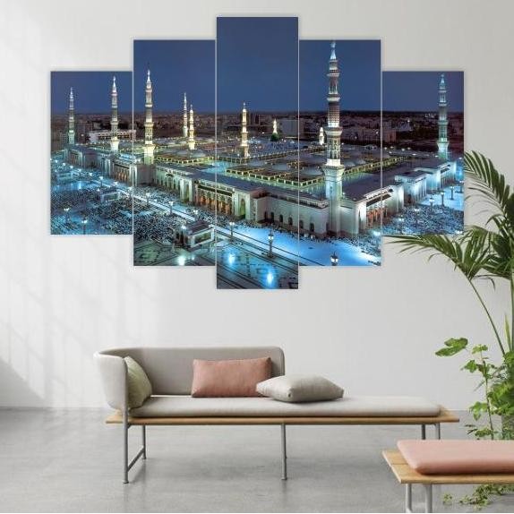 HIASAN DINDING - KA'BAH-MASJID NABAWI-MASJIDIL AQSA-KUBAH SHAKHRAH