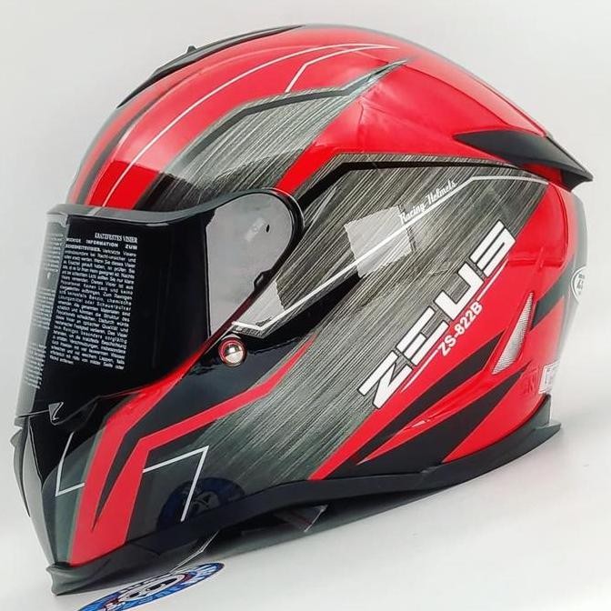 Zeus Zs822B Z822B Ao21 Red/Black Full Face