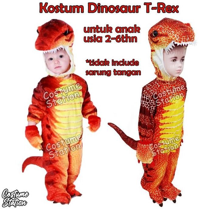 Kostum Dinosaur T-Rex / Costume Dinosaurus Red T Rex