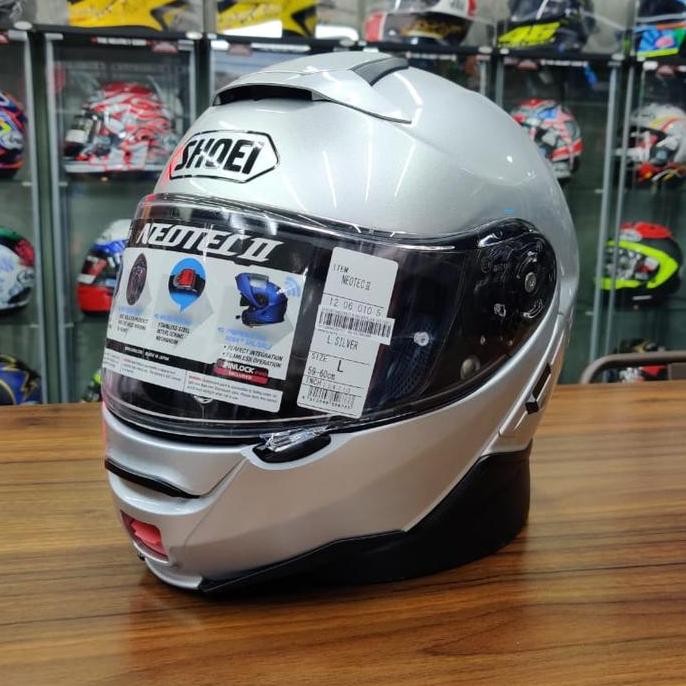 Shoei Neotec Ii Silver Modular Original Premium Helmet