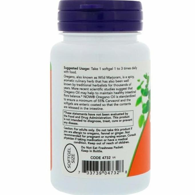 Now Foods Oregano Oil 90 Softgels Now Oregano Oil Suplemen Pencernaan Original