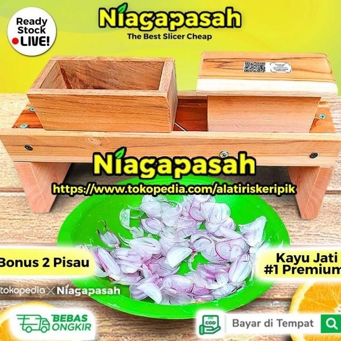 Alat Pengiris Bawang Merah dari Kayu Jati