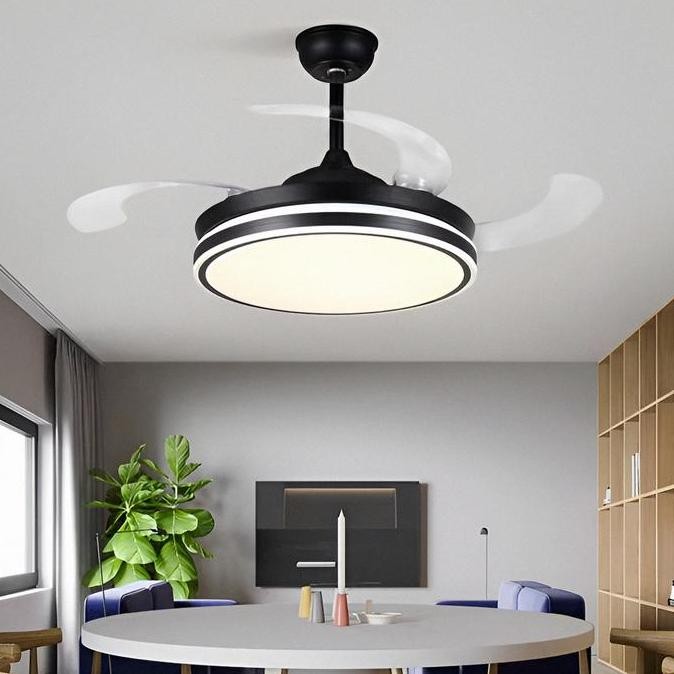 Kipas Angin Gantung Plafon Ceiling Fan + Lampu  Remote