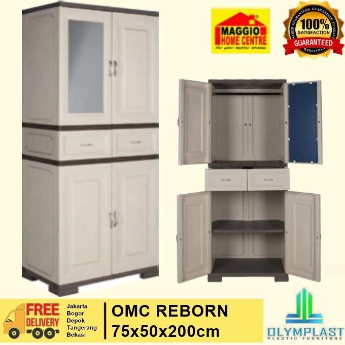 Promo LEMARI PAKAIAN 2 PINTU - LEMARI PAKAIAN - OMC REBORN - OLYMPLAST COD