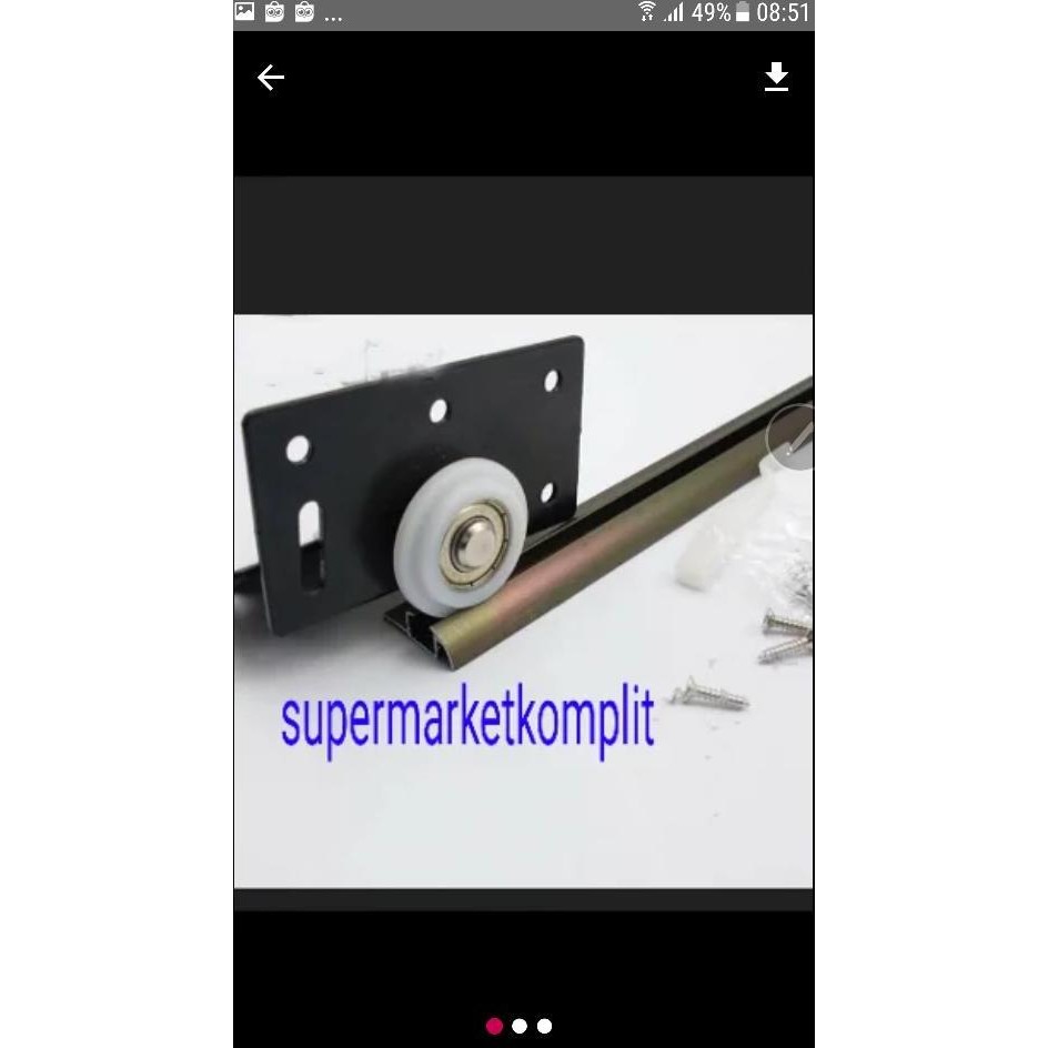 Promo rel pintu lemari kayu alumunium sliding geser untuk roda type 380 COD