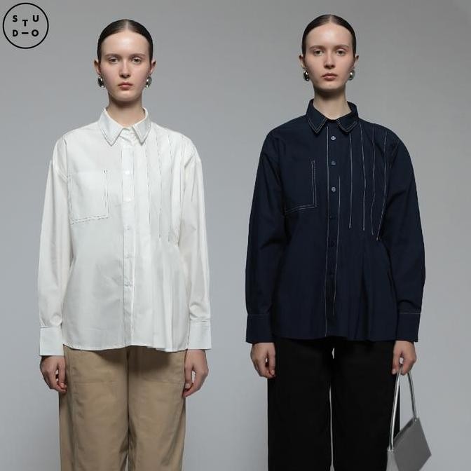 COTTONINK Studio - Atasan Kemeja Wanita Pietra #StudioEssentials