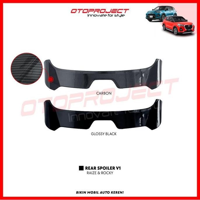 Spoiler Toyota Raize Daihatsu Rocky 2021 Hitam / Carbon Terbaik
