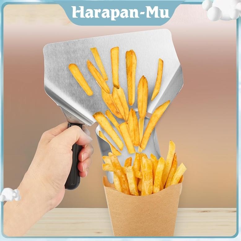 SENHA Peralatan Dapur Toko Ayam Goreng / Sendok Kentang Goreng Stainless / Corong Kentang Goreng