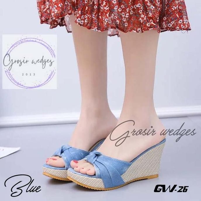 Wedges wanita wedges kondangan sandal wedges wanita kekinian