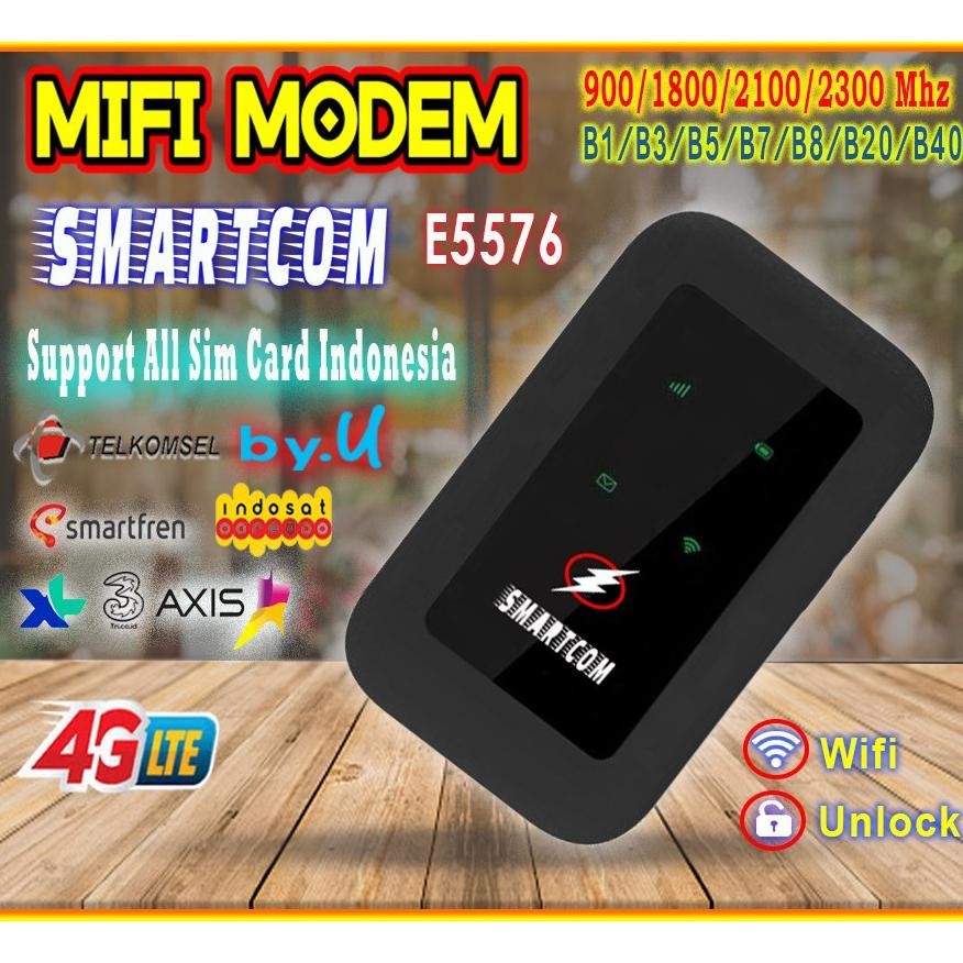 ROULACASE - SMARTCOM - Modem E5576 Mifi 4G LTE SME5576 Unlock Version Router Unlock
