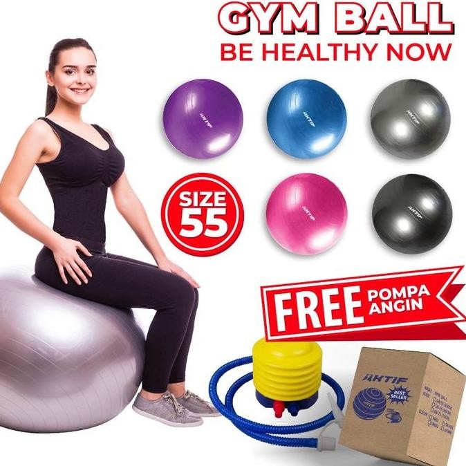 Gym ball Speeds Ibu Hamil / Bola Gym Ukuran 55cm BONUS POMPA - Ungu