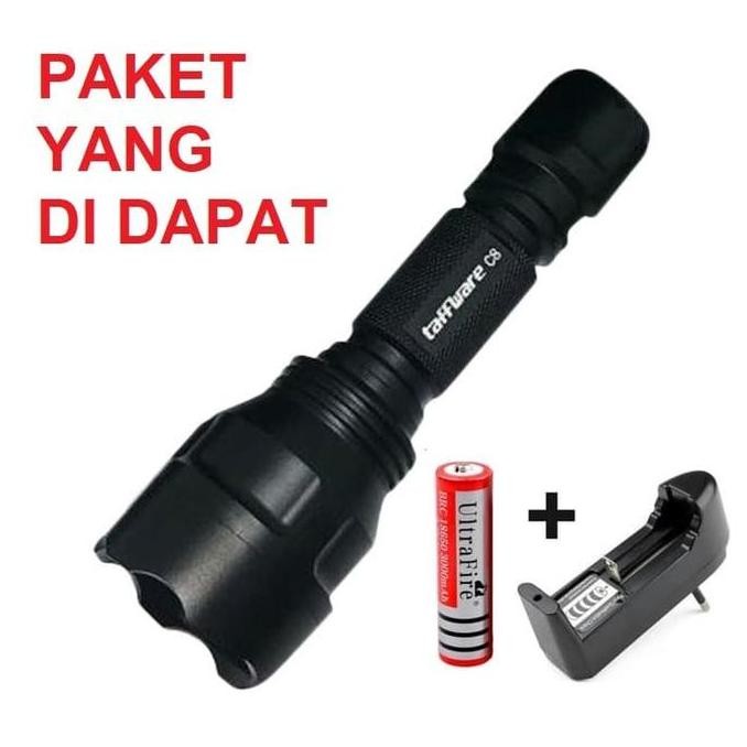 ENOTECA - ORIGINAL SENTER POLISI TAFFWARE C8 4000 LUMENS SUPER TERANG